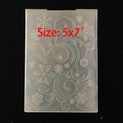 KWELLAM Merry Christmas Snowflakes Background Plastic Embossing Folders for Card Making Scrapbooking and Other Paper Crafts 3110801 in Saudi Arabia