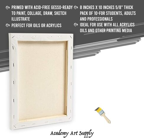 لوحة قماشية مشدودة ذات قيمة 8 × 10 بوصة عبوة من 10 قطع in Kuwait