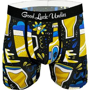 Good Luck Undies Men's Beer & Alcohol Boxer Brief Underwear in Kuwait