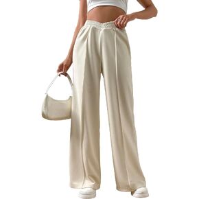 Verdusa Women's High Waist Wide Leg Baggy Sweatpants Jogger Workout Trousers