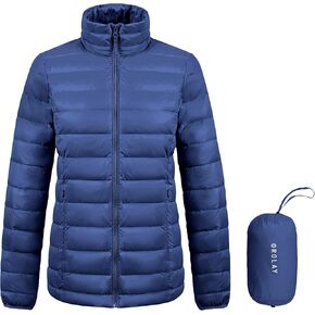 Orolay Women's Lightweight Packable Down Jacket Quilted Puffer Coat with Stand Collar