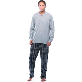 #followme طقم بيجامة رجالي مع بلوزة هنلي حرارية وبنطلون صوف قطبي in Kuwait