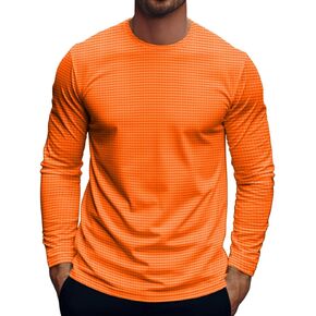 BONCHOIX Men Workout Shirt Long Sleeve, Thermal Athletic Shirt Pullover Running Top Cold Weather Crewneck Tee Quick Dry