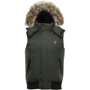 Triple F.A.T. Goose SAGA Collection | Huntley Mens Down Vest with Real Coyote Fur