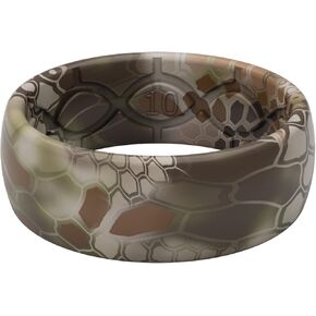 Groove Life Kryptek Camo خاتم سيليكون مطاطي مسامي للرجال، تغطية مدى الحياة، تصميم فريد، حلقة ملائمة مريحة