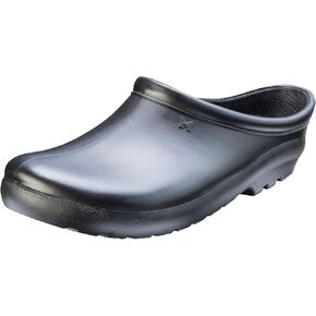 Sloggers Waterproof Premium Clog for Women – Outdoor Slip On Rain and Garden Clogs with Premium Comfort Insole, (Black & White Polka Dot), (Size 8)