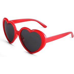 Melpomenia Polarized Heart Shaped Sunglasses for Women Retro Fashion Oversized Lovely Style Shades UV400 Protection