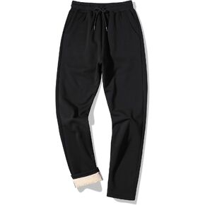 Perbai Mens Winter Warm Fleece Jogger Pants Sherpa Lined Active Running Sweatpants in Kuwait