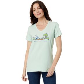 Life is Good Women's Vintage Vista Jacket Rocket Dirt Short Sleeve Crusher Vee in Saudi Arabia