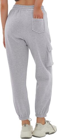 سراويل رياضية نسائية كاجوال مبطنة بالصوف من Beaully سراويل رياضية للركض بجيوب وسروال رياضي in Kuwait