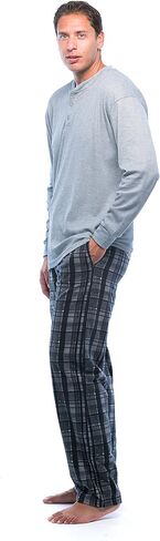 #followme طقم بيجامة رجالي مع بلوزة هنلي حرارية وبنطلون صوف قطبي in Kuwait