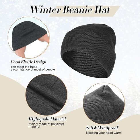 Suhine 128 Pcs Bulk Winter Knit Beanie Hats and Gloves for Men Women Included 64 Warm Beanie and 64 Touchscreen Gloves for Homeless Warm Cozy Gifts in Saudi Arabia