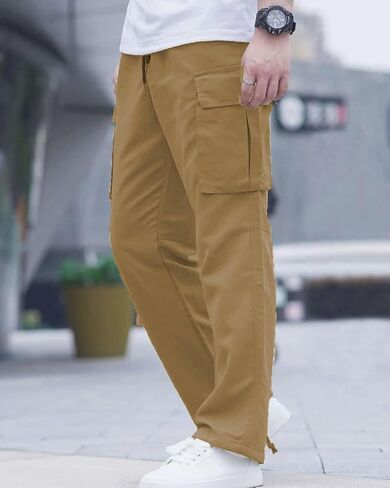 LYRXXX Men's Casual Cargo Pants Hiking Pants Workout Joggers Sweatpants for Men in Kuwait
