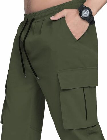 LYRXXX Men's Casual Cargo Pants Hiking Pants Workout Joggers Sweatpants for Men in Kuwait