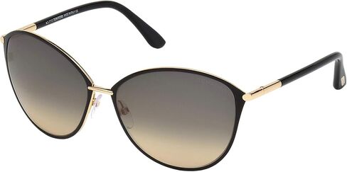 Tom Ford FT0320 Sunglasses - Shiny Rose Gold Frame, Gradient Smoke Lenses, 59 mm Lens FT03205928B in Saudi Arabia
