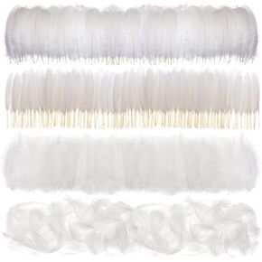 400 Pieces Black Craft Goose Feathers for Dream Catchers DIY Halloween Costume Handmade Earring Wedding Party Decoration Home Activities Easter Natural Feather 7-15 cm