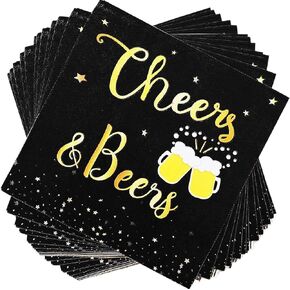 40Pcs Black and White Striped Napkins Black and White Party Supplies Disposable Black and White Cocktail Beverage Party Napkins Black & White Napkins for Baby Shower Black and White Party Decorations