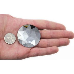 50mm Crystal H102 Extra Large Self Adhesive Round Jewels - 2 Pieces in Kuwait