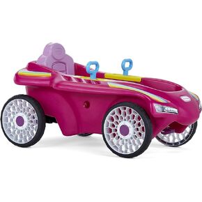 Little Tikes Jett Car Racer Pink, Ride On Car with Adjustable Seat Back, Dual Handle Rear Wheel Steering, Racing Control, Kid Powered Fun, Great Gift for Kids, Toys for Girls Boys Ages 3-10 Years