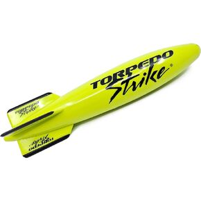 Torpedo Strike 11.25" Pro Size Pool Torpedo Rocket Glides Up to 40 Feet Like Underwater Football for Under Water Passing Games Underwater Torpedo Large Diving Toy Glider