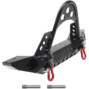 ShareGoo ممتص الصدمات الأمامي المعدني RC الزاحف مع خطاف سحب LED متوافق مع سيارة الزاحف المحورية SCX10 Jeep SCX10 II 90046 90047 Traxxas TRX-4 RC4WD D90 Redcat Gen8 1/10 RC (أسود) in Kuwait