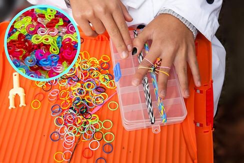 عبوات موصلات مطاطية من Creammuffin S Clips للشريط المطاطي المنوال لصنع سوار DIY طقم إعادة التعبئة (300 قطعة، ملونة) in Kuwait