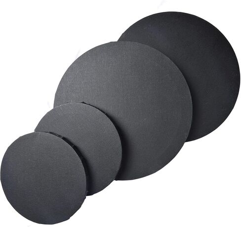 IVON 4pcs Round Canvas, 12'' & 8'' Professional Stretched Circle Canvas Board for Painting, Acrylic Pouring in Kuwait