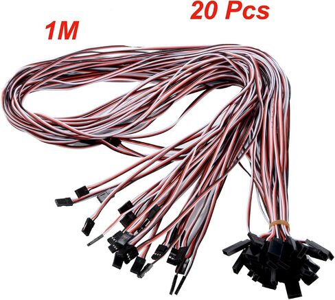 1M Servo Extension Cable 3 Pin Male to Female Lead Wire for RC Airplane (10Pcs) in Kuwait