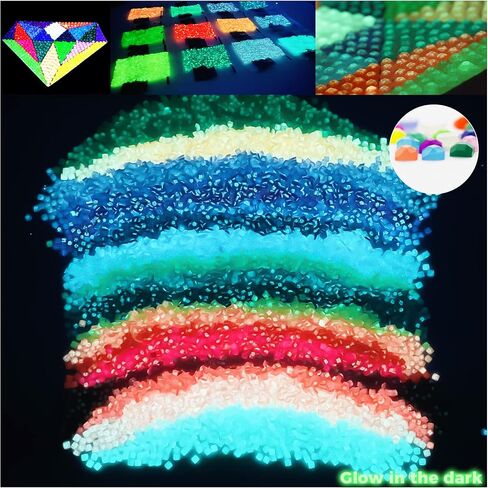 Glow in The Dark Diamond Painting Beads for Diamond Dots Accessories, 20 Colors Round Diamond Painting Drills Flatback Rhinestones for Crafts, Diamonds for Diamond Painting Bead Art Gem Art, 4000PCS in Kuwait