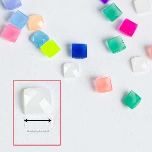 Glow in The Dark Diamond Painting Beads for Diamond Dots Accessories, 20 Colors Round Diamond Painting Drills Flatback Rhinestones for Crafts, Diamonds for Diamond Painting Bead Art Gem Art, 4000PCS in Kuwait