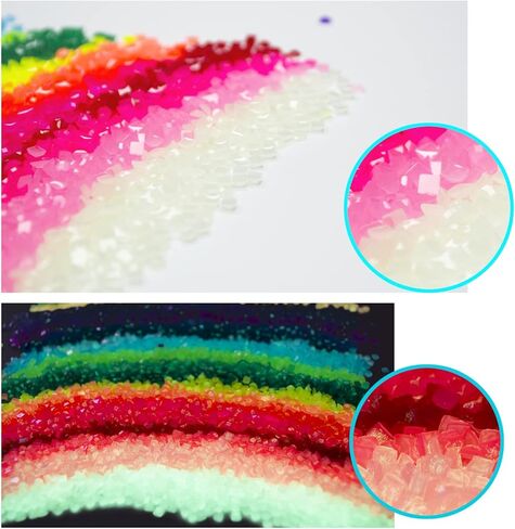 Glow in The Dark Diamond Painting Beads for Diamond Dots Accessories, 20 Colors Round Diamond Painting Drills Flatback Rhinestones for Crafts, Diamonds for Diamond Painting Bead Art Gem Art, 4000PCS in Kuwait