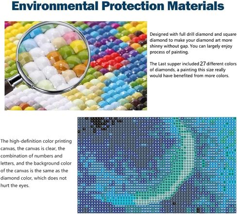 JesMolla DIY 5D لوحة ألماس مستديرة كاملة حسب مجموعات الأرقام للبالغين، مجموعات طلاء الماس مستديرة كاملة الحفر الماسي مجموعة فنية للصور لديكور جدار المنزل، 15.8 بوصة × 33.5 بوصة (ليلة مرصعة بالنجوم) in Kuwait