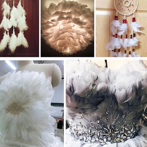 100pcs Red Goose Feathers 6-8 Inch for Crafts Wedding Party Decorations Clothing Hats Accessories Dream Catchers Making in Kuwait
