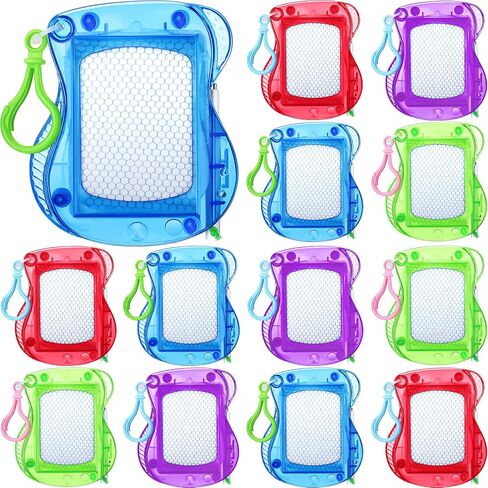 24 Pieces Mini Magnetic Drawing Board for Kids Erasable Mini Doodle Boards Toys for Party Colorful Writing Party Boards Plastic Travel Doddle Board Toys Board Set for Party Supplies in Kuwait