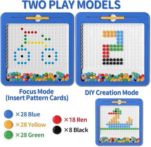 Large Magnetic Dots Board for Toddlers, Magnetic Drawing Board for Kids, Magnetic Dot Art with Magnetic Pen, Montessori Preschool Education Travel Toys for Kids Boys Girls Age 2 3 4 5 6 7 8 Years Old in Kuwait