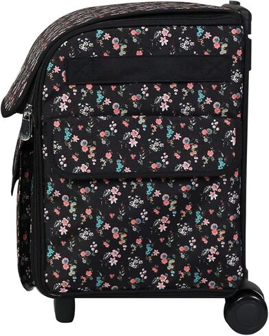 Everything Mary Serger Machine Rolling Storage Case, Black - Carrying Bag For Overlock Machines - For Brother, Singer, & Juki Sergers - Organizer Tote For Sewing Thread & Supplies in Kuwait