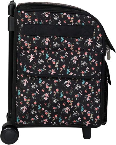 Everything Mary Serger Machine Rolling Storage Case, Black - Carrying Bag For Overlock Machines - For Brother, Singer, & Juki Sergers - Organizer Tote For Sewing Thread & Supplies in Kuwait