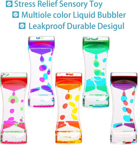 CAILINK Liquid Motion Bubbler - 3 Pack Kids and Adults Sensory Toys in Kuwait