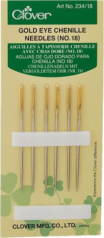 Clover Gold Eye Chenille Needles, 1 Count (Pack of 1), Size 20 6/Pkg in Kuwait