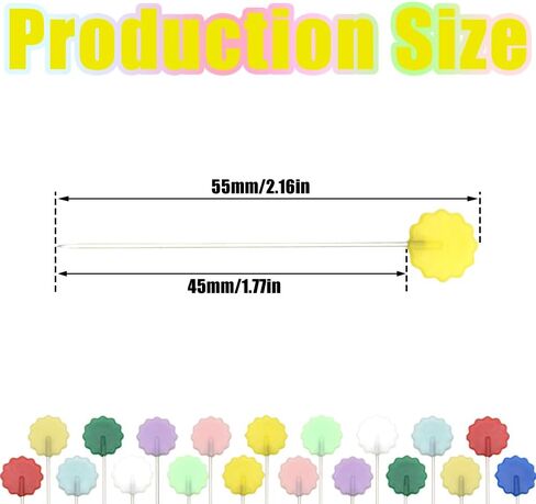 Hocansen 200 قطعة متعددة الألوان برأس مسطح مستقيم دبابيس الخياطة دبابيس اللحف المستقيمة للخياطة، مشروع الخياطة والديكور DIY (الطيور) in Kuwait