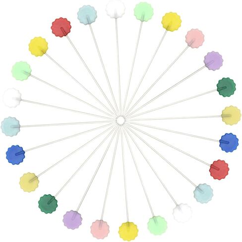 Hocansen 200 قطعة متعددة الألوان برأس مسطح مستقيم دبابيس الخياطة دبابيس اللحف المستقيمة للخياطة، مشروع الخياطة والديكور DIY (الطيور) in Kuwait