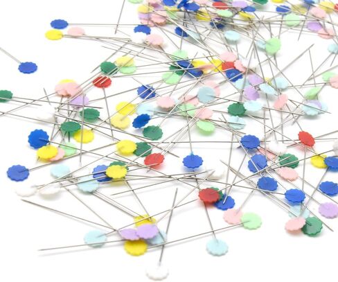 Hocansen 200 قطعة متعددة الألوان برأس مسطح مستقيم دبابيس الخياطة دبابيس اللحف المستقيمة للخياطة، مشروع الخياطة والديكور DIY (الطيور) in Kuwait