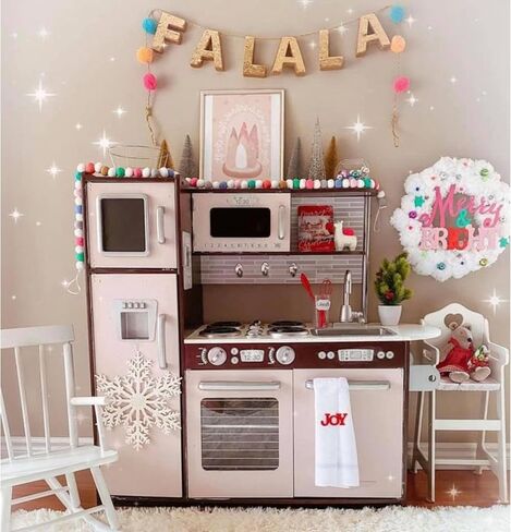 KidKraft Uptown Espresso Wooden Play Kitchen with Play Phone, Chalkboard & Towel Rack, Espresso in Kuwait