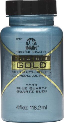 FolkArt Gold Assorted Easy to Apply DIY Crafts, Art Supplies with A Metallic Finish Treasure Paint 2 Fl Oz 59 Ml (Pack of 1) in Saudi Arabia