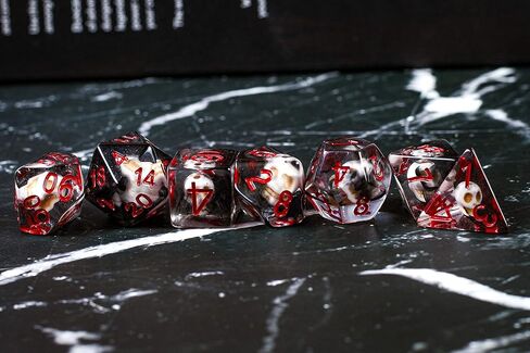 مجموعة النرد Hell Skull of Death Necromancer DND للأبراج المحصنة والتنينات، الهدايا، D&D، D وD، Pathfinder، الملحقات، D20، متعدد السطوح، نرد الراتنج، معدن، صينية النرد، برج، حقيبة، صندوق in Kuwait