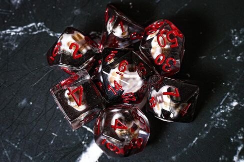 مجموعة النرد Hell Skull of Death Necromancer DND للأبراج المحصنة والتنينات، الهدايا، D&D، D وD، Pathfinder، الملحقات، D20، متعدد السطوح، نرد الراتنج، معدن، صينية النرد، برج، حقيبة، صندوق in Kuwait