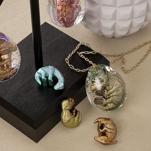 Dinosaur Resin Molds Jurassic Egg Embryo Epoxy Jewelry Casting Supplies Set Pack of 4 Stegosaurus T-Rex Triceratops in Kuwait