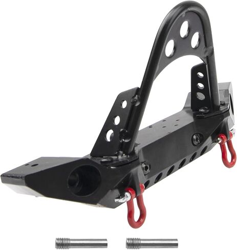 ShareGoo ممتص الصدمات الأمامي المعدني RC الزاحف مع خطاف سحب LED متوافق مع سيارة الزاحف المحورية SCX10 Jeep SCX10 II 90046 90047 Traxxas TRX-4 RC4WD D90 Redcat Gen8 1/10 RC (أسود) in Kuwait