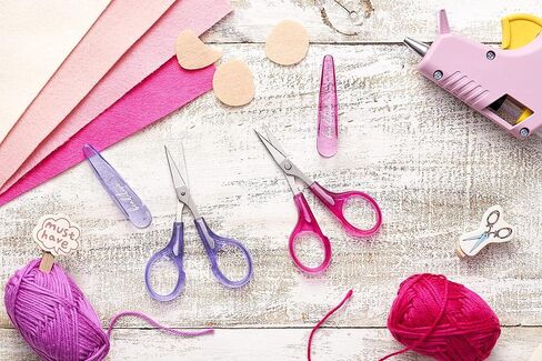 Beaditive High Precision Detail Scissors Set (2-Pc) Sharp, Fine Tips | Paper Cutting, Scrapbooking, Sewing, Crafting | Stainless Steel | Protective Cover (Pastel) in Kuwait