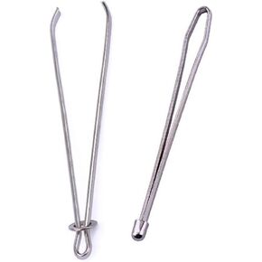 2 قطعة بودكين ثريدز معدنية سهلة سحب الرباط الخيط مع ملقاط لأستك الخياطة الملحقات DIY أداة مرونة الحبل الحبل المشبك المشبك الذاتي إغلاق اللقاط in Kuwait